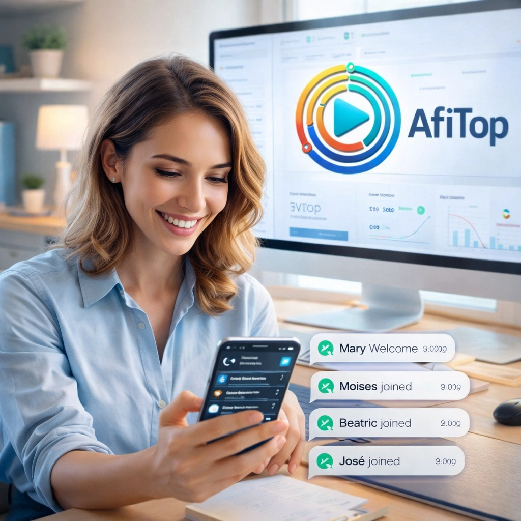 Afiliada usando AfiTop